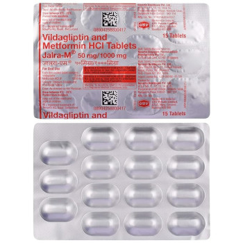 Jalra-M 50mg/1000mg Tablet- 15 Jalra-M 50mg/1000mg Tablet- 15